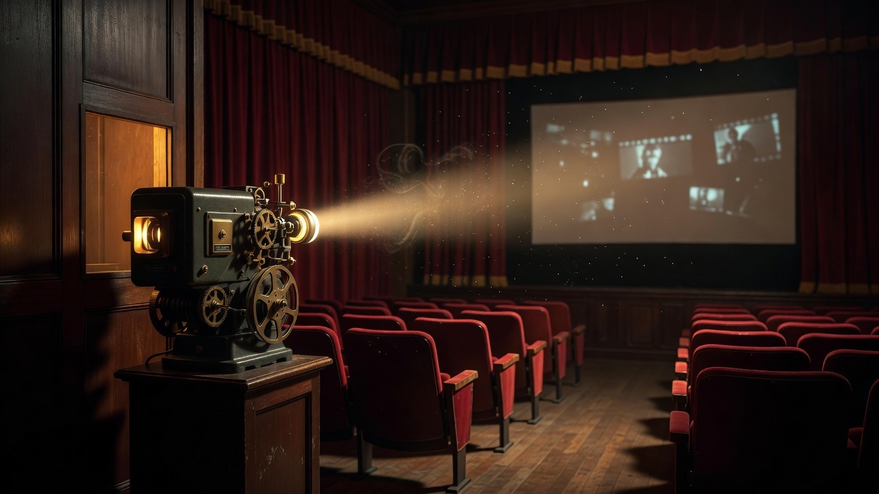 Vintage film projector